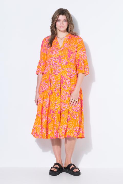 Produktbild Studio Untold Midikleid, A-Line, Leafs-Print, Volants (46, 48)