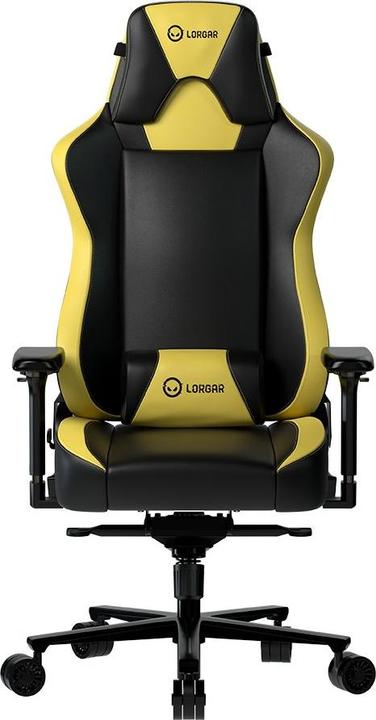 Actual product image Lorgar gaming chair, 1.8 mm thick robot welding metal frame, 5 Star aluminium base, Carbonized class-