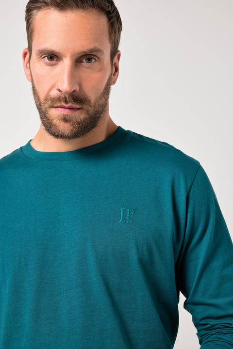 Actual product image JP1880 Long-sleeved top, basic, round neck, stomach fit, up to 8 XL (5XL)
