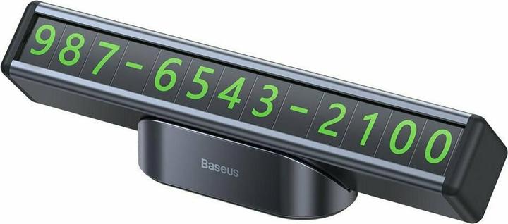 Baseus Square Bar Tijdelijke Parkeerplaat (Zwart)