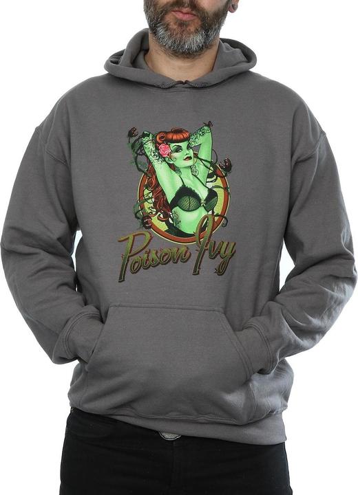 Immagine prodotto DC Bombshells Poison Ivy Badge Felpa con Cappuccio Uomo (L)