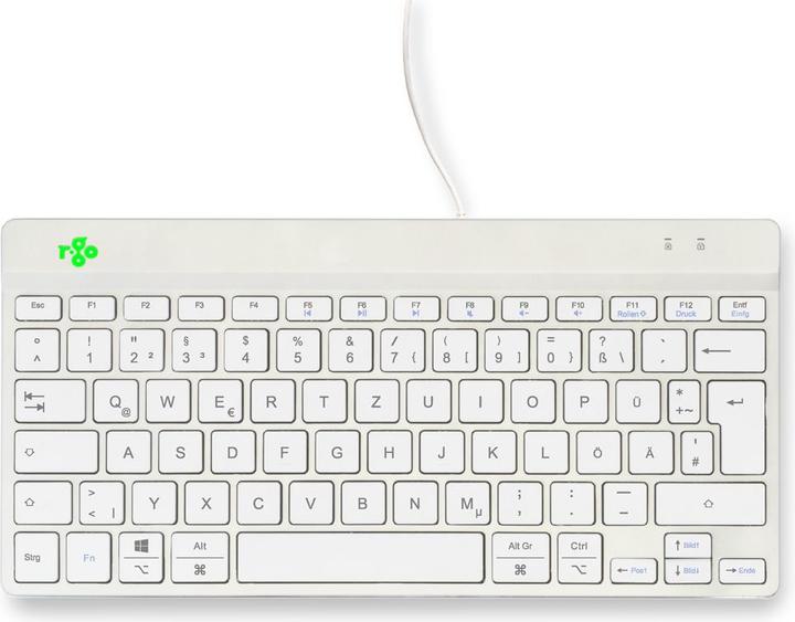 Actual product image R-Go Tools R-Go Compact Break ergonomic keyboard QWERTZ (DE), wired, white (DE, Cable)