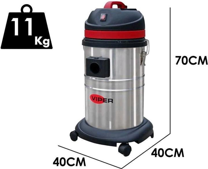 Immagine prodotto Nilfisk Aspirapolvere a secco Viper UE 35 l Nero Rosso Acciaio Inox (Aspirapolvere a umido e a secco)