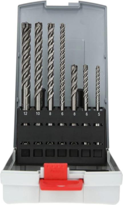 Actual product image Bosch Professional Zubehör SDS-plus drill bit set 7X (5.0 mm, 6.0 mm, Ø 8.0 mm, 12.0 mm, 10.0 mm)