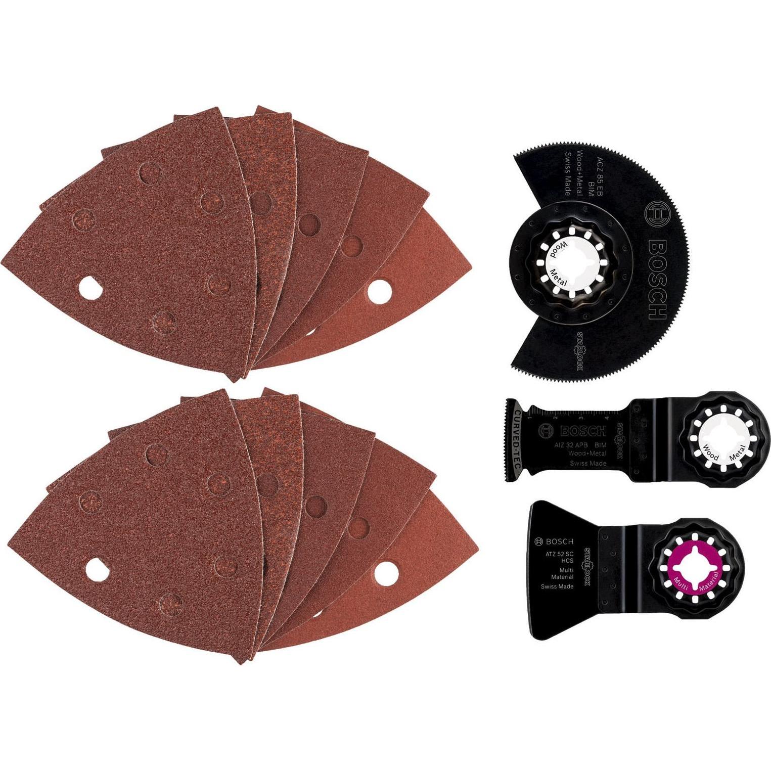 Bosch Professional Zubehör, Lama, Set universale, 13 pezzi, per Multi-Cutter, Legno e Vernice