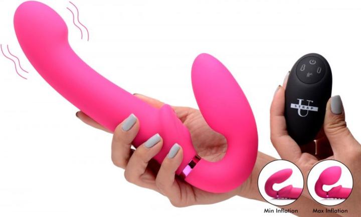 Image du produit XR Brands GPulse Gode vibrant sans manche avec télécommande Rose