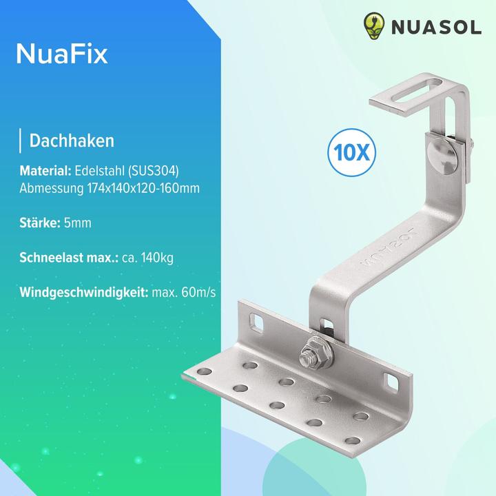 Actual product image Nuasol Roof hooks (Solar system mounting material)