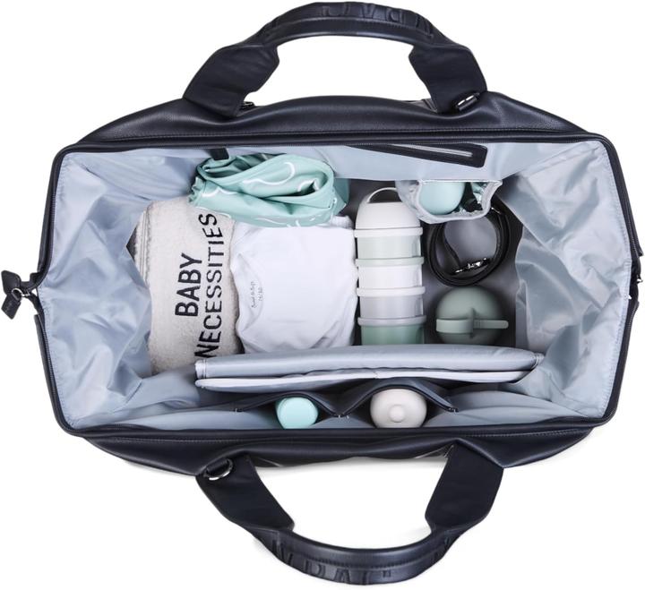 Actual product image Childhome Wickeltasche Mommy Bag Signatur Leder schwarz