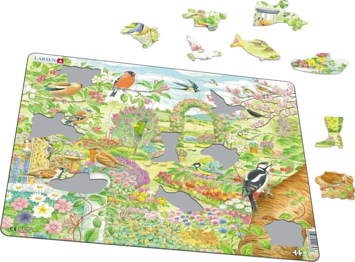 Produktbild Larsen Gartenvögel und Blumen (60 Teile)