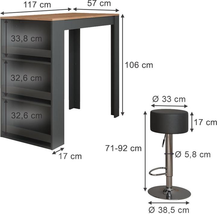 Actual product image Vicco Repose with 2 bar stools