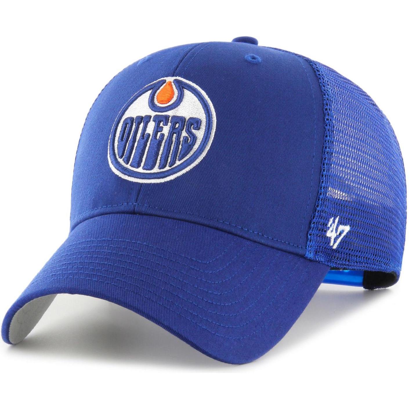 47 Brand, Uomini, Cappellino, Cappellino regolabile - Branson Edmonton Oilers Royal, Blu, (Taglia unica)