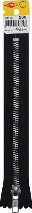 Produktbild Kleiber Reiáverschluss, Metall, L„nge: 180 mm, schwarz (18 cm)