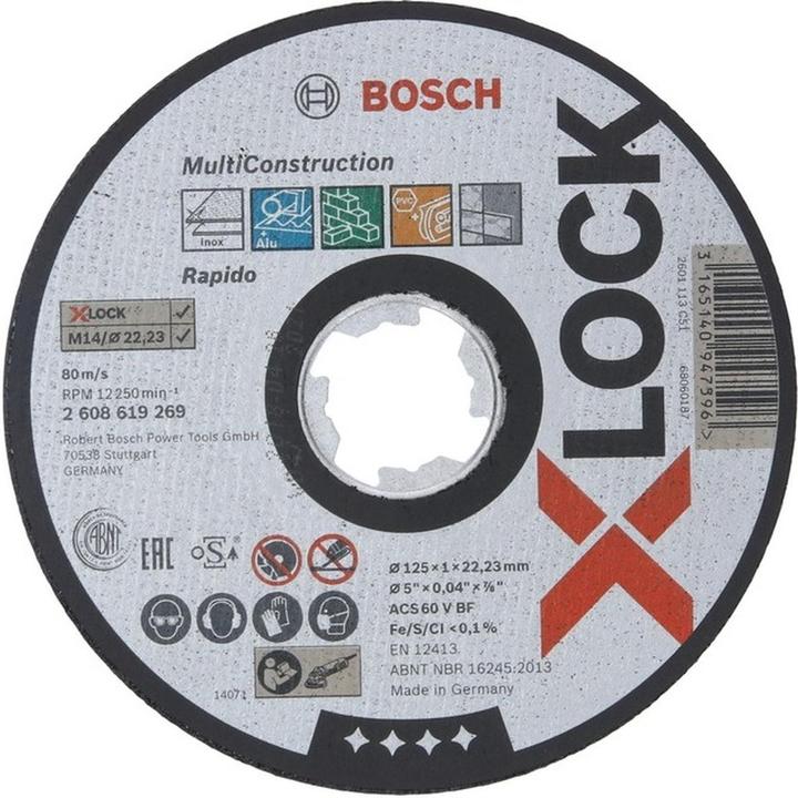 Produktbild Bosch Professional Zubehör PRO Multi Material X-Lock Trennscheibe, 125 x 1 x 22,23 mm