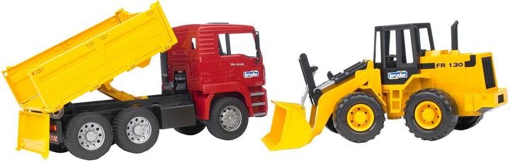 Actual product image Bruder Man dump truck with articulated wheel loader