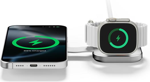 Produktbild LINQ Connects mit Powerbank 10000mAh Foldable Wireless Charger 2in1 Charcoal White