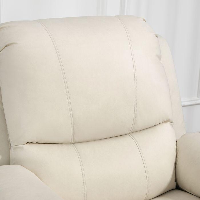 Image du produit Swisshandel24 Fauteuil TV Fonction chaise longue, repose-pieds, pivotant Système de ressorts ensachés, crème