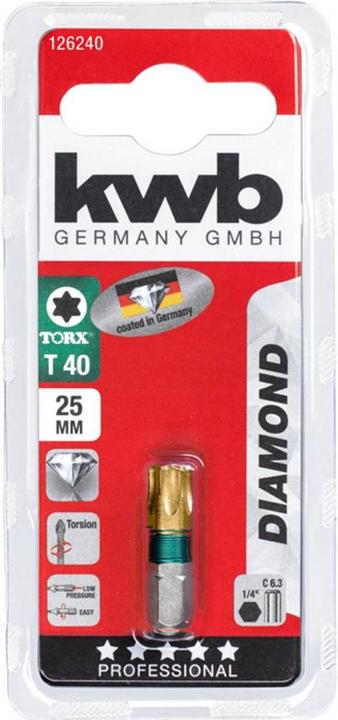 Image du produit kwb 126240 Embout hexagonal T 40 acier 1 pce