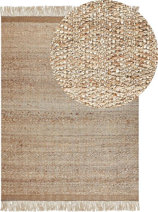 Produktbild Beliani Teppich aus Jute Beige 140 x 200 cm ABANA (200 x 140 cm)
