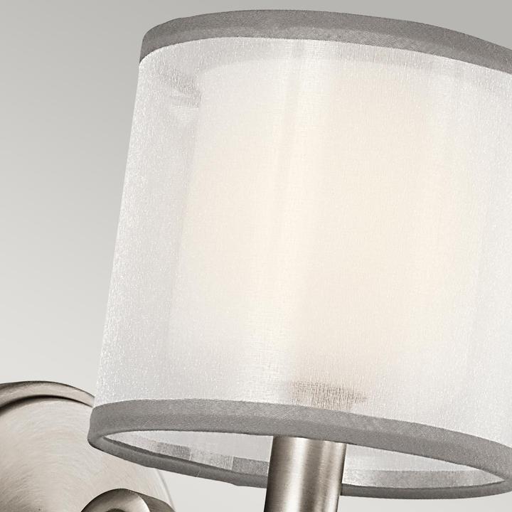 Produktbild Elstead Lighting Lacey Wandleuchte E14 Antikes Zinn Weiss-organza (E14, IP20)