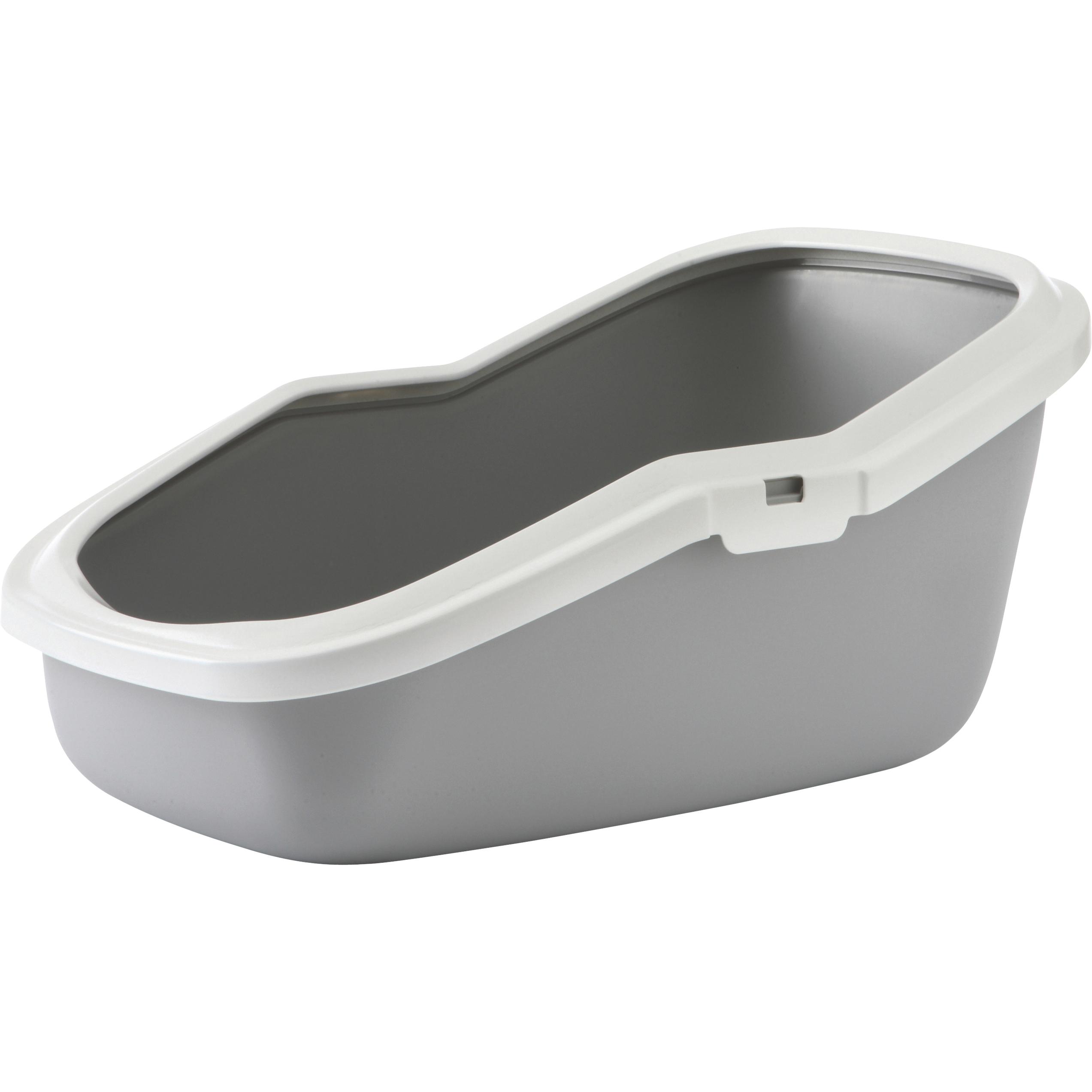 Meilleurs prix pour Bac à litière à haut rebord Savic Aseo gris clair / blanc - pour chat