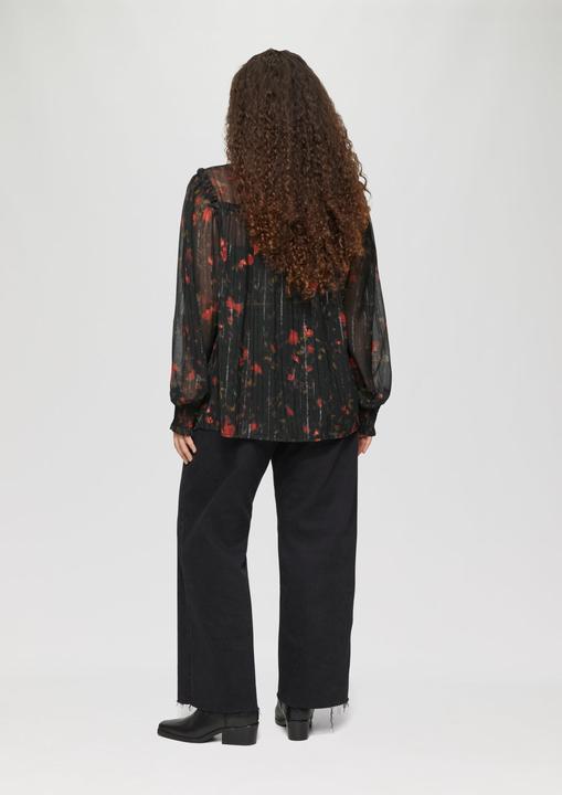 Produktbild S.Oliver Bluse Transparente Chiffon-Bluse mit Glitzergarn (44)