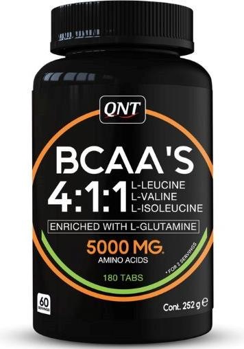 Produktbild QNT BCAA 4:1:1 + L-Glutamine 180tabs (Unflavored, 1 Stk., 180 g)