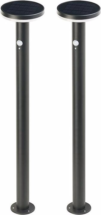 Produktbild Lunartec 2er-Set Premium-LED-Solar-Wegeleuchte mit Nachtlicht (IP44)