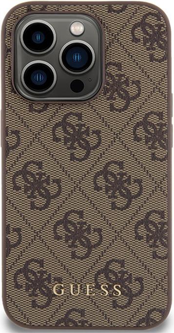 Produktbild Guess GUHCP15LG4GFBR iPhone 15 Pro 6.1" brązowy/brown hard case 4G Metal Gold Logo (Apple iPhone 15 Pro)