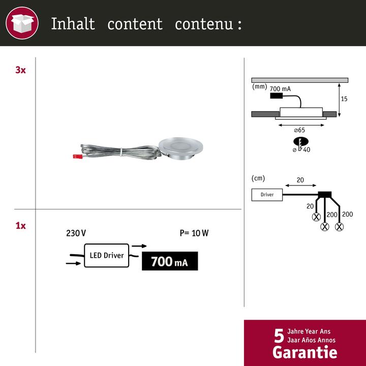 Immagine prodotto Paulmann Apparecchio da incasso LED Mini Whirl (345 lm)