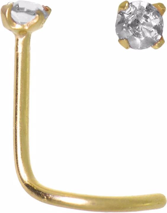 Immagine prodotto Bijouteria Piercing per naso (Rivestimento in PVD (colore oro), Vetro (di orologio), Acciaio chirurgico 316L)