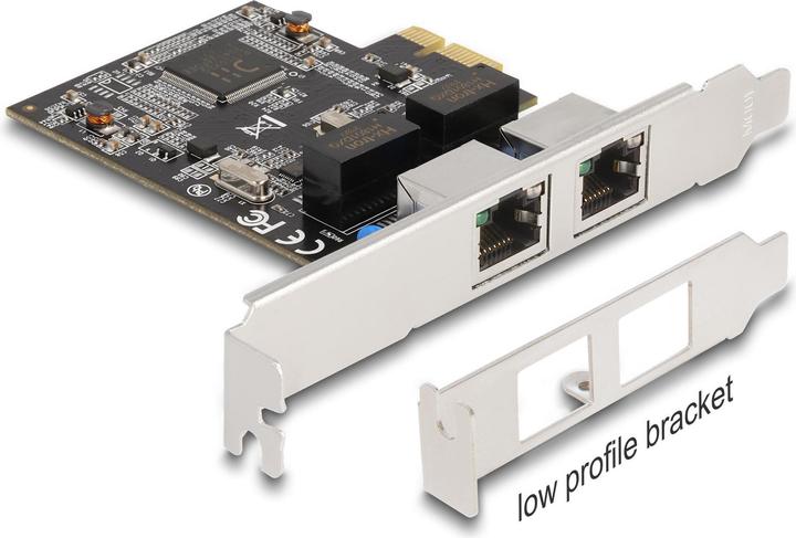Delock PCI Express x1 Karte auf 2 x RJ45 Gigabit LAN RTL8111