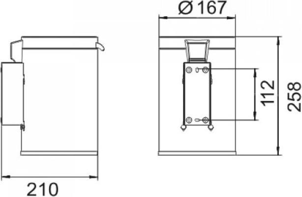 Immagine prodotto Keuco Cestino per l'igiene PLAN sospeso finitura cromata finitura cromata (3 l)