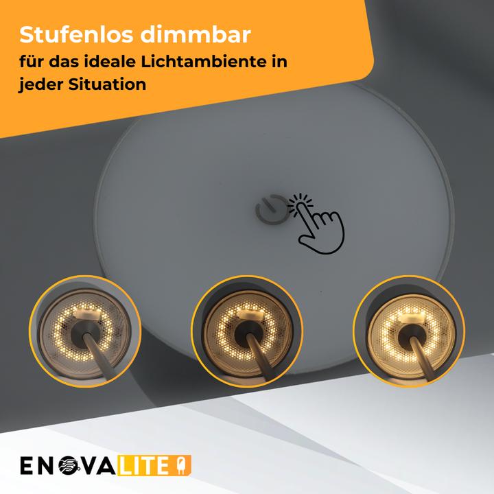 Productafbeelding Enovalite LED-Akku-Tischleuchte, ELED700401, EEK: D dimmbar, CCT, weiss (150 lm)