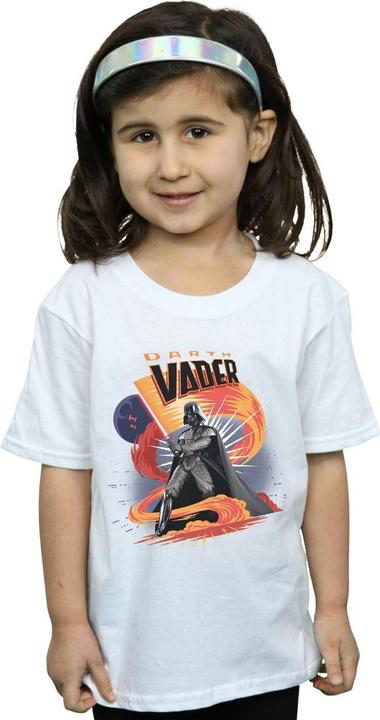 Actual product image Star Wars Girls Darth Vader Swirling Fury Cotton T-Shirt (116)