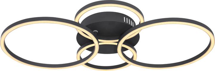 Produktbild Globo Deckenleuchte Kendy schwarz matt 1xLED (1390 lm)