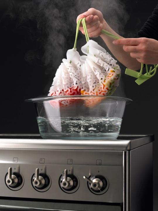 Produktbild Lékué Kochnetz Silikon weiss/grün, Ø31cm