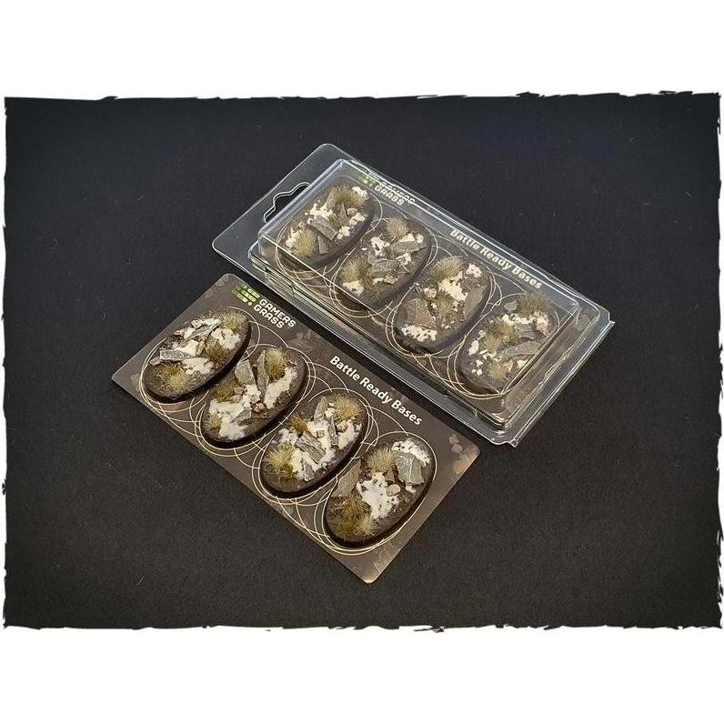 Gamers Grass GGB-WO60 - Kampffertige Basen - Winter, 60 mm, oval (4 Stück)