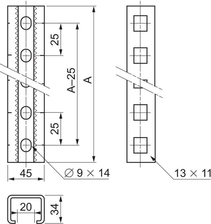 Actual product image Schneider Electric System mounting rail SF/SM 1600mm NSYTVR16 V