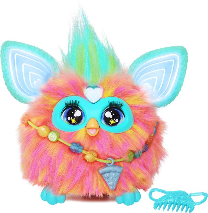 Productafbeelding Furby interactief pluchen speelgoed (oranje) - Italiaanse stemuitvoer (15 cm)