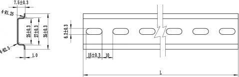Produktbild Delock Hutschiene 35 x 15mm, 19Rack aus Stahl mit Schlitzlöchern