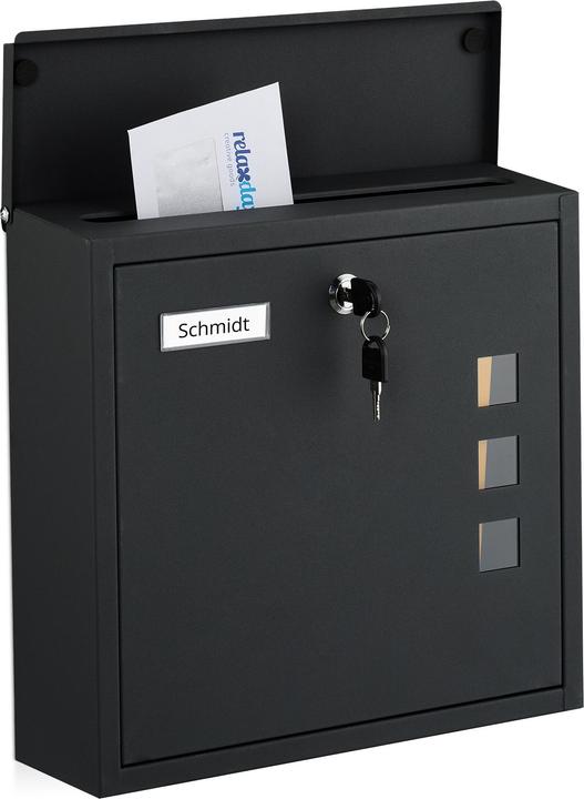 Actual product image Relaxdays Briefkasten mit Sichtfenster