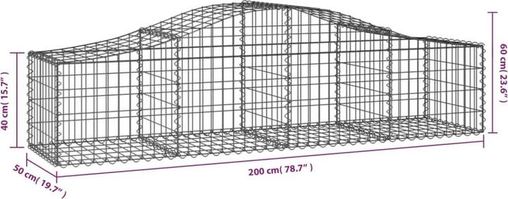 Produktbild vidaXL Gabionenkorb