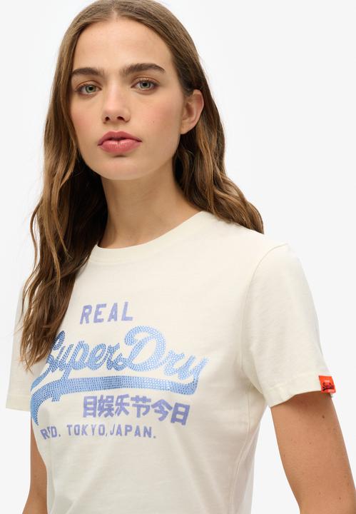 Produktbild Superdry Schmales Vintage Logo T-Shirt mit Strass (12XL)