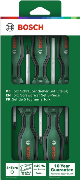 Productafbeelding Bosch Home & Garden Torx 5-delige schroevendraaierset