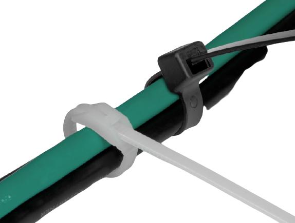 Actual product image Delock Cable tie with flat head L 150 x W 3.6 mm 100 pieces (Plastic cable ties, 150 mm, 100 pcs.)