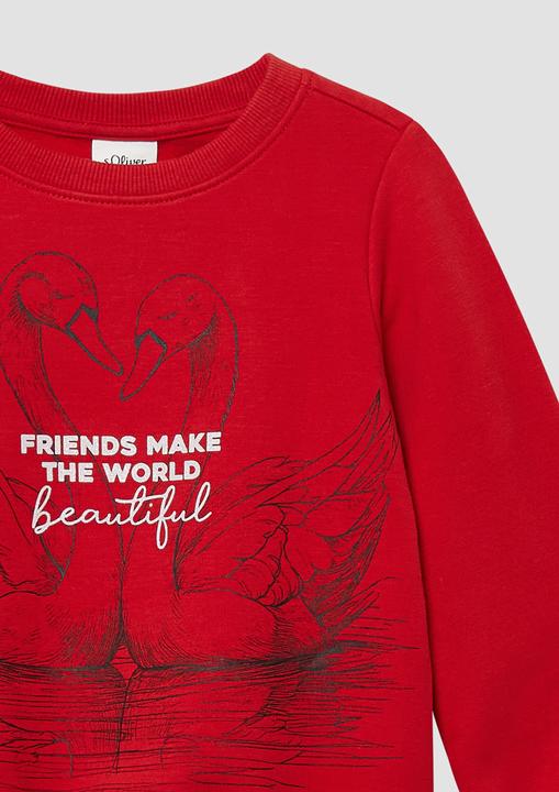 Produktbild s.Oliver Sweatshirt Kuscheliges Sweatshirt mit Glitzerprint (116, 122)