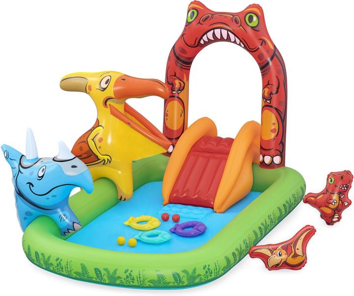 Actual product image Bestway Jurassic Splash™ Kids Inflatable Water Play Center and Pool 2.41 m x 1.40 m x 1.37 m