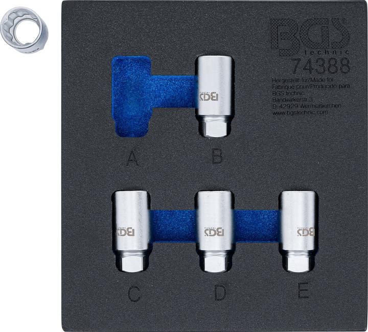 Actual product image BGS Tool Tray 1/6: Rim Lock Socket Set for Tesla | 5 pcs.
