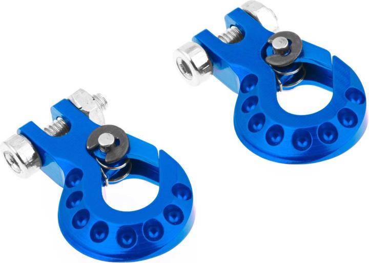 Actual product image Kavan CNC Aluminium Tow Hook blue for RC Crawler 1/10