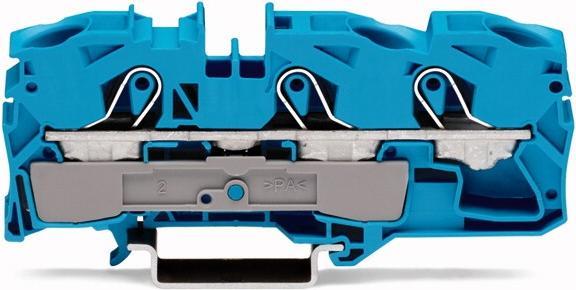 Produktbild Wago DIN-Schienen-Klemmleiste 3x16mm2 blau